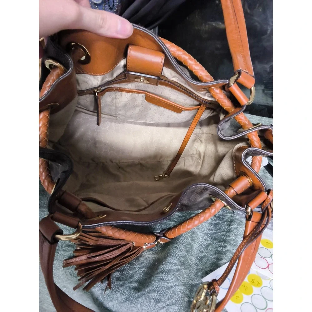 80.Michael Kors Jet Set Large Drawstring Shoulder Bag